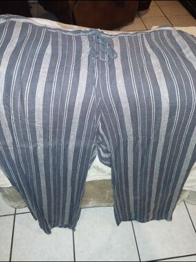 Catos Est 1946 Striped Linen Pants - 26-28 Size